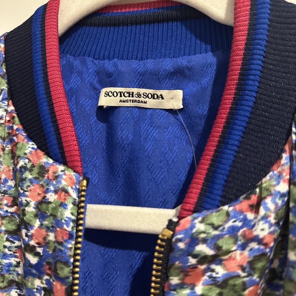 Scotch & Soda Royal Blue Puffer Jacket reversible XS - Picture 6 of 7